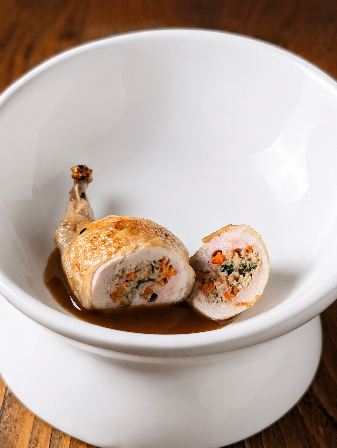 Présentation des bouchées de caille farçies